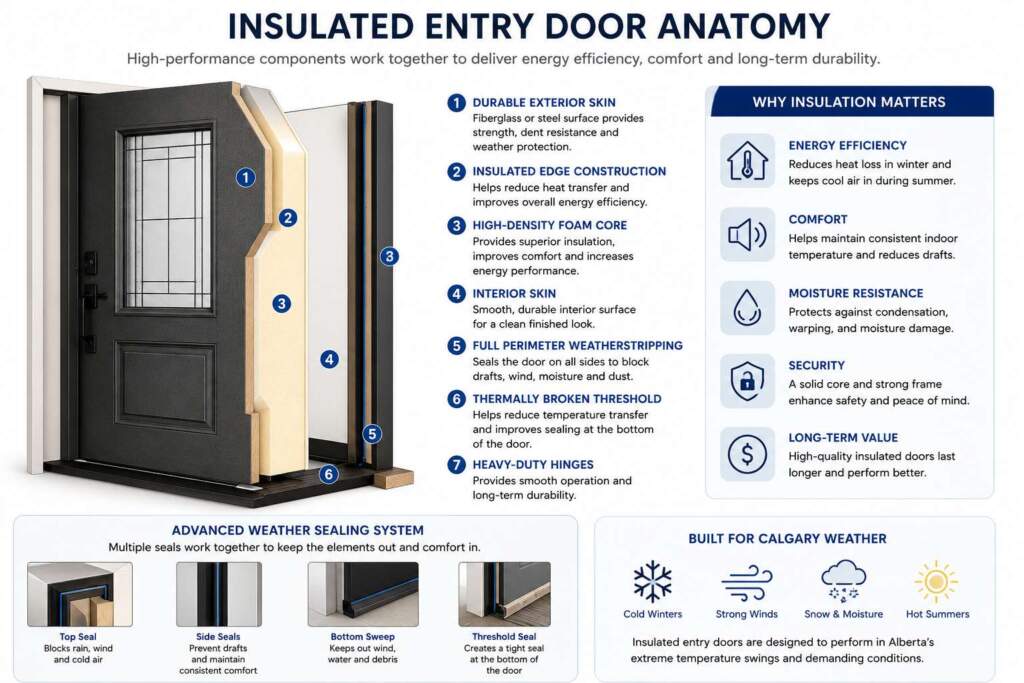 energy efficient insulated entry door system for Calgary weather