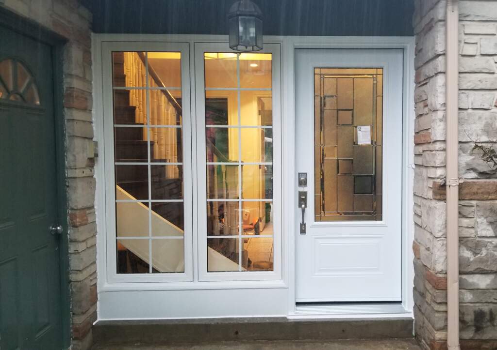 Exterior door replacement project in Calgary