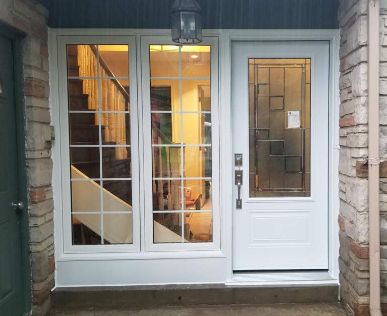 Steel entry door replacement option for a High River home