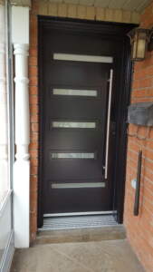 steel door with glass Calgary