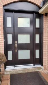 steel door with sidelights Calgary