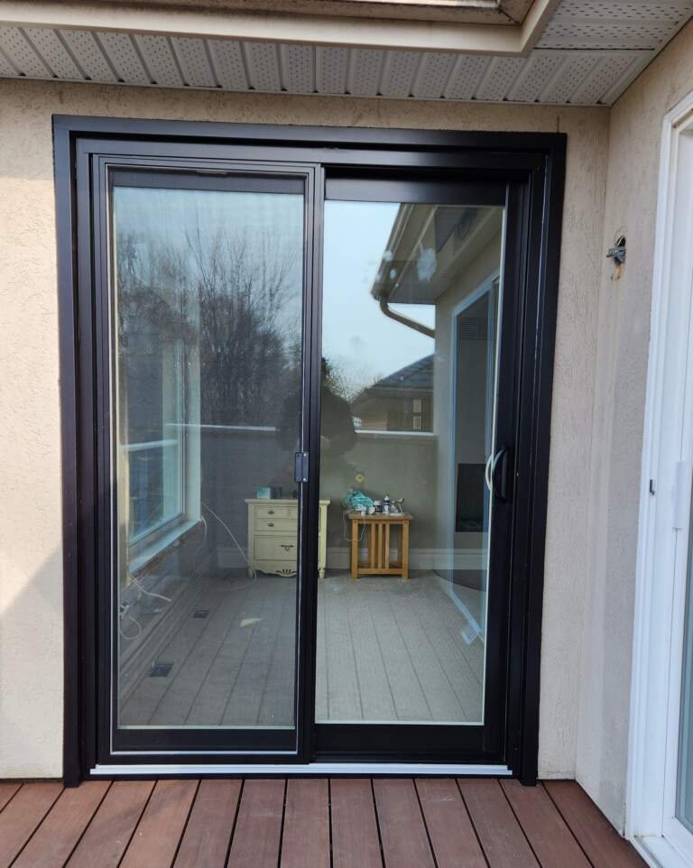 Sliding patio door replacement option for Chestermere homes