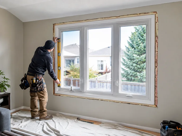 Professional vinyl window installation for a Chestermere homeowner