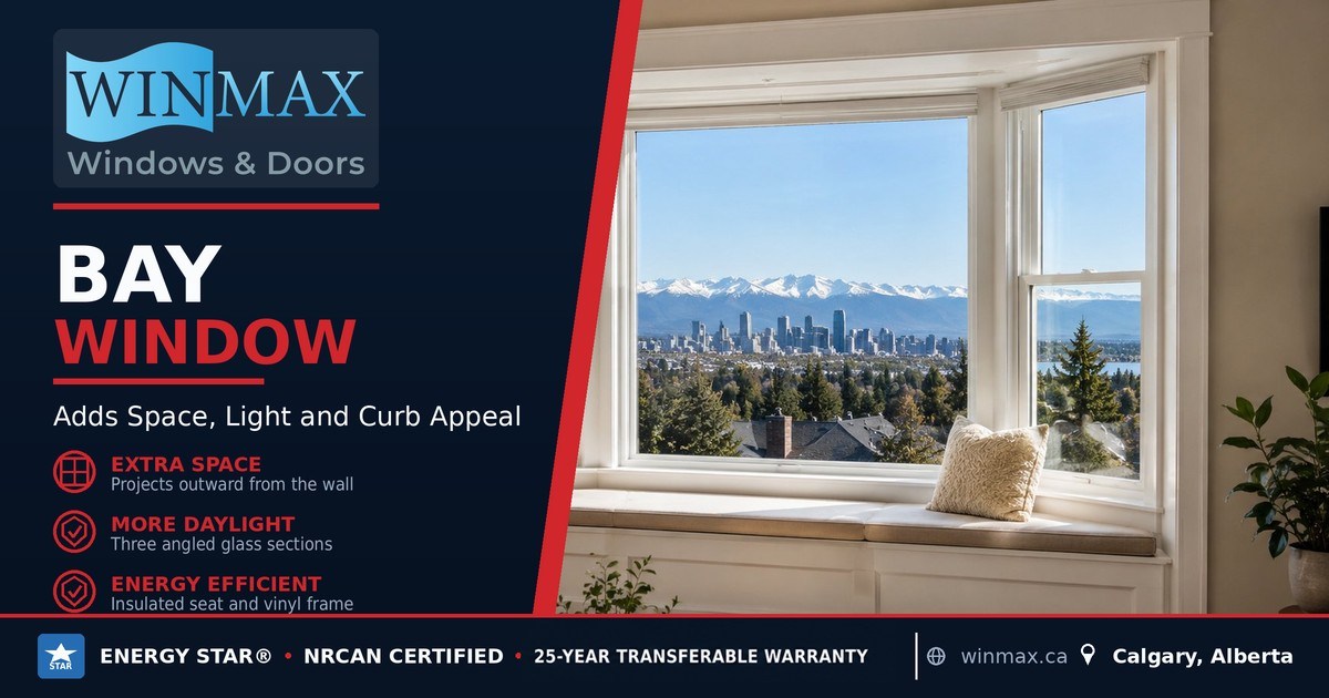 Bay windows installed by Winmax in Calgary and surrounding areas