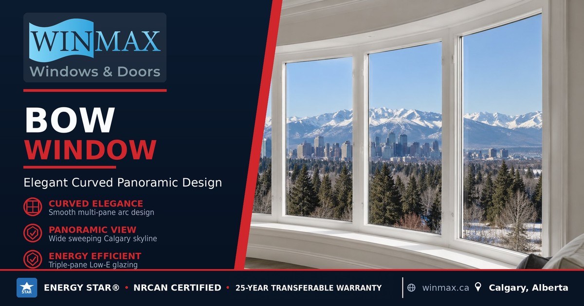 Bow windows installed by Winmax in Calgary and surrounding areas