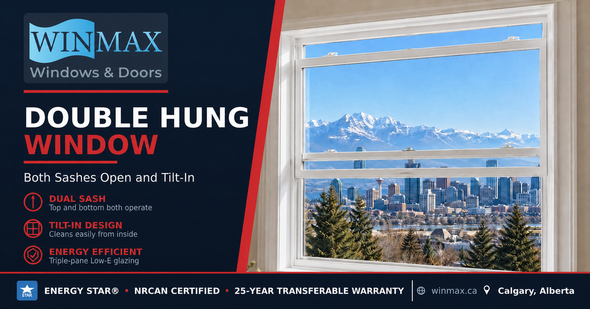 Double hung tilt windows installed by Winmax in Calgary and surrounding areas
